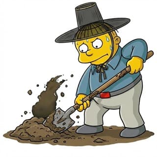 삽질하는 캐릭터